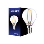 Noxion Lucent LED E14 Kugel Fadenlampe Klar 2.5W 250lm - 827 Extra Warmweiß | Ersatz für 25W