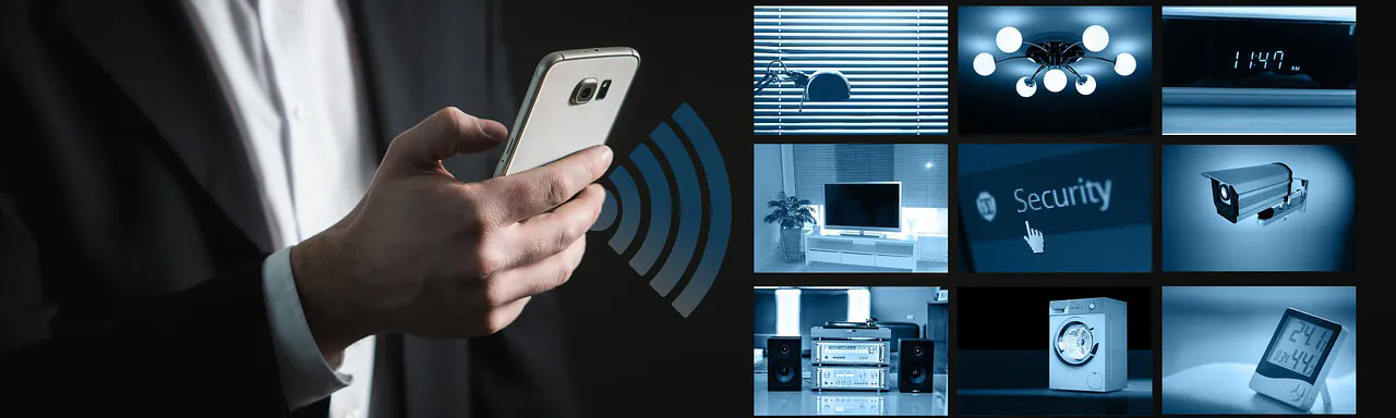 Smartphone mit App f&uuml;r Smart Home Beleuchtung