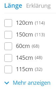 Filter L&auml;nge einer LED-R&ouml;hre